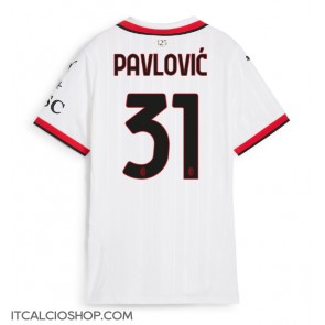 AC Milan Strahinja Pavlovic #31 Seconda Maglia Femmina 2024-25 Manica Corta